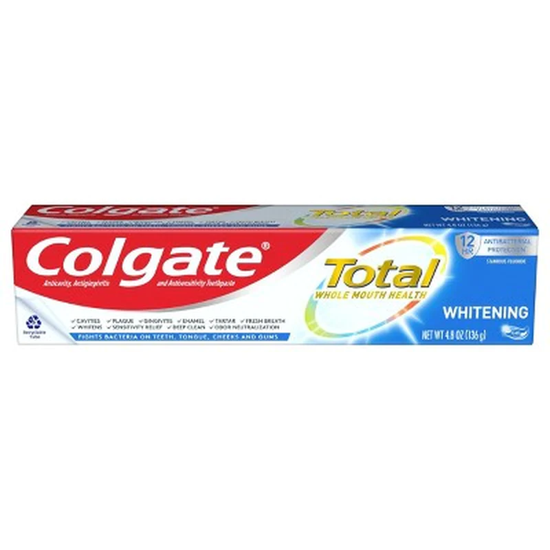 Colgate Total Whitening Gel Toothpaste - 4.8Oz
