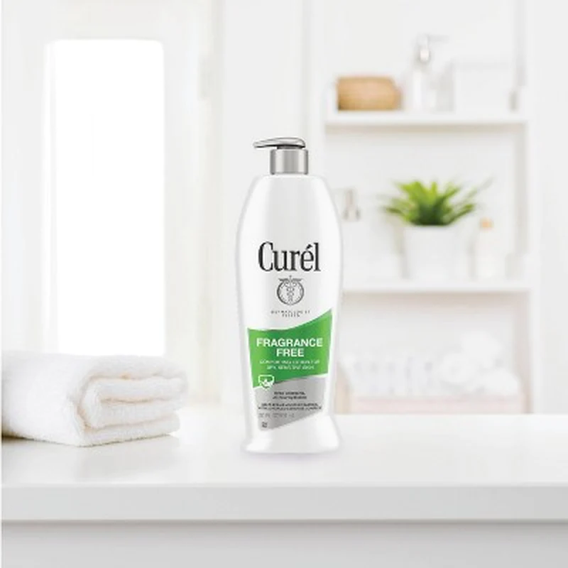 Curel Fragrance Free Body Lotion, Hand Moisturizer for Sensitive Skin and Advanced Ceramide Complex