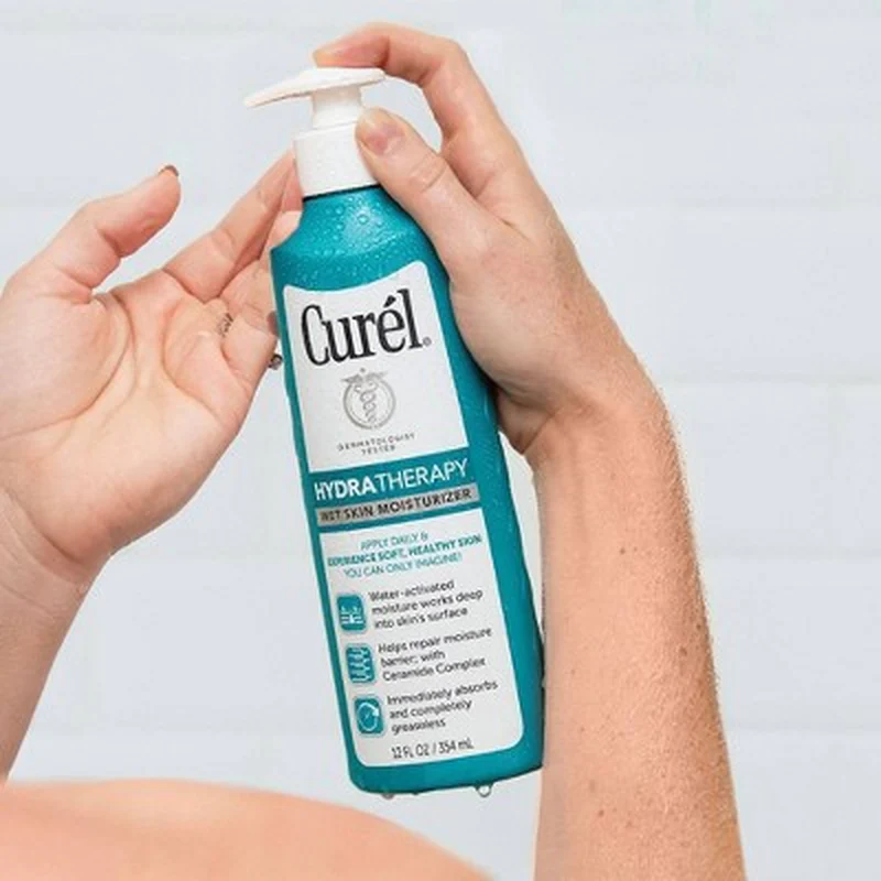 Curel Hydra Therapy Wet Skin Moisturizer, Lightweight in Shower Lotion for Dry or Extra Dry Skin - 12 Fl Oz