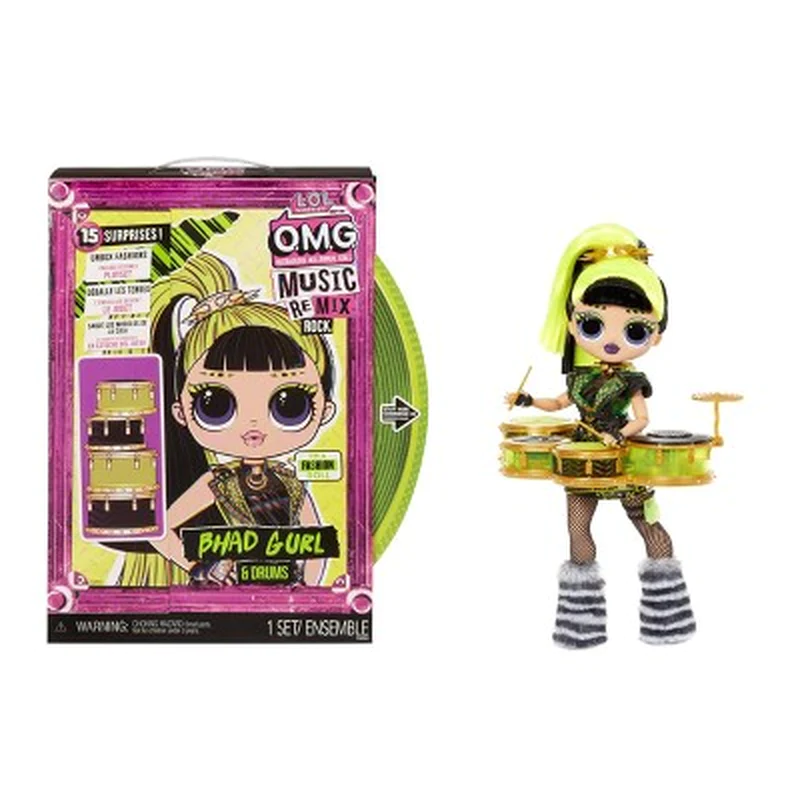LOL Surprise OMG Remix Rock Bhad Gurl and Drums Fashion Doll